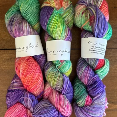 Hummingbird Yarn Co Hand dyed yarn - Prairie Flowers