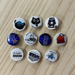 Button Pins at the Yarny Way