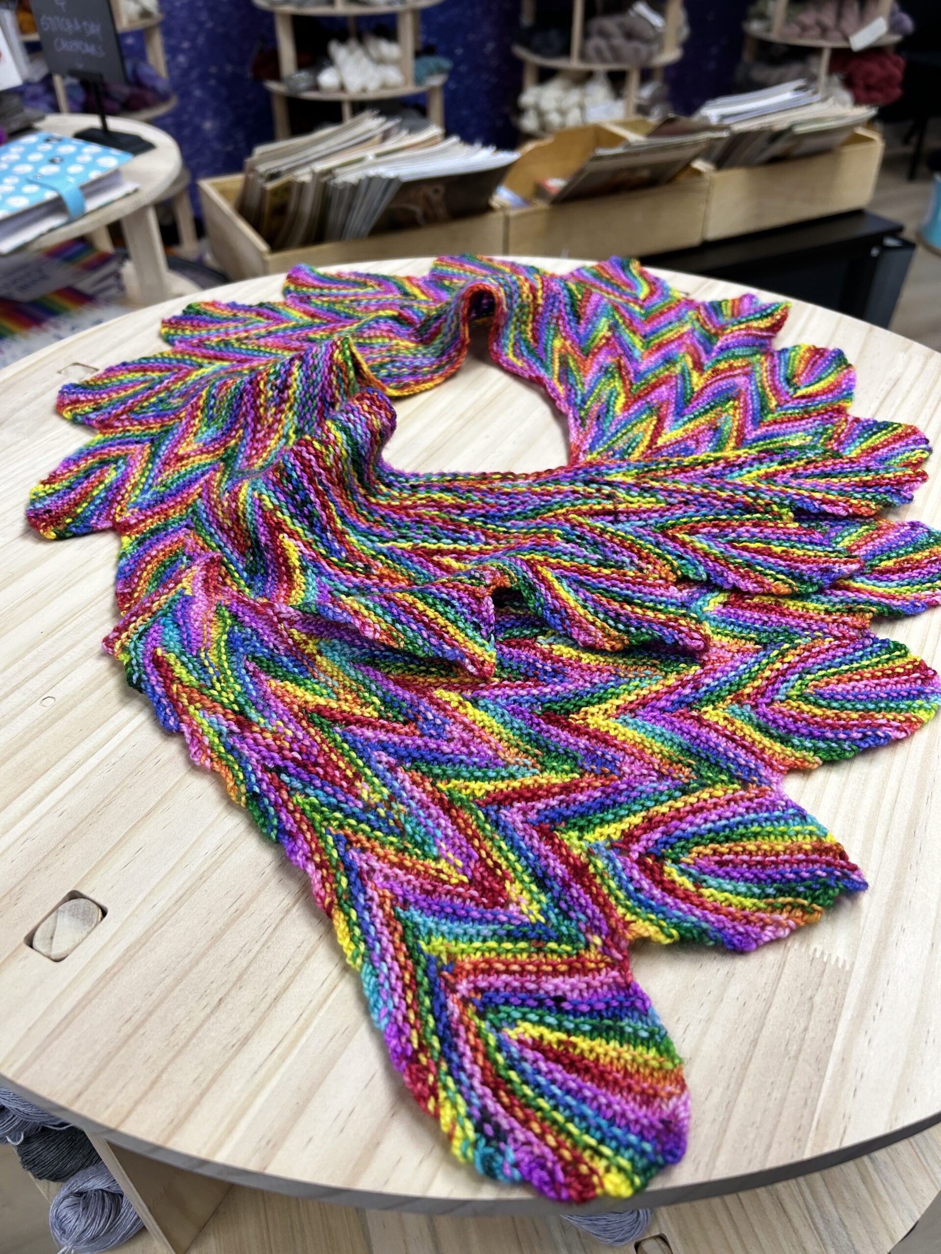 Pincha Shawl, Knit by Jared