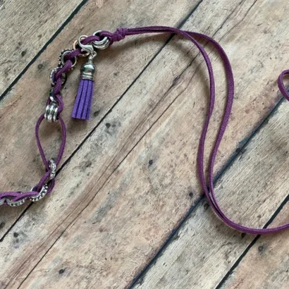 Purple Abacus Necklace by The Sexy Knitter