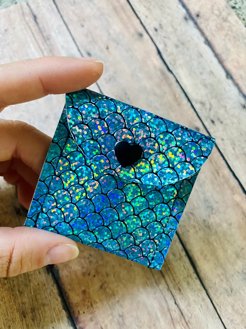 Blue Holographic Stitch Markers Case