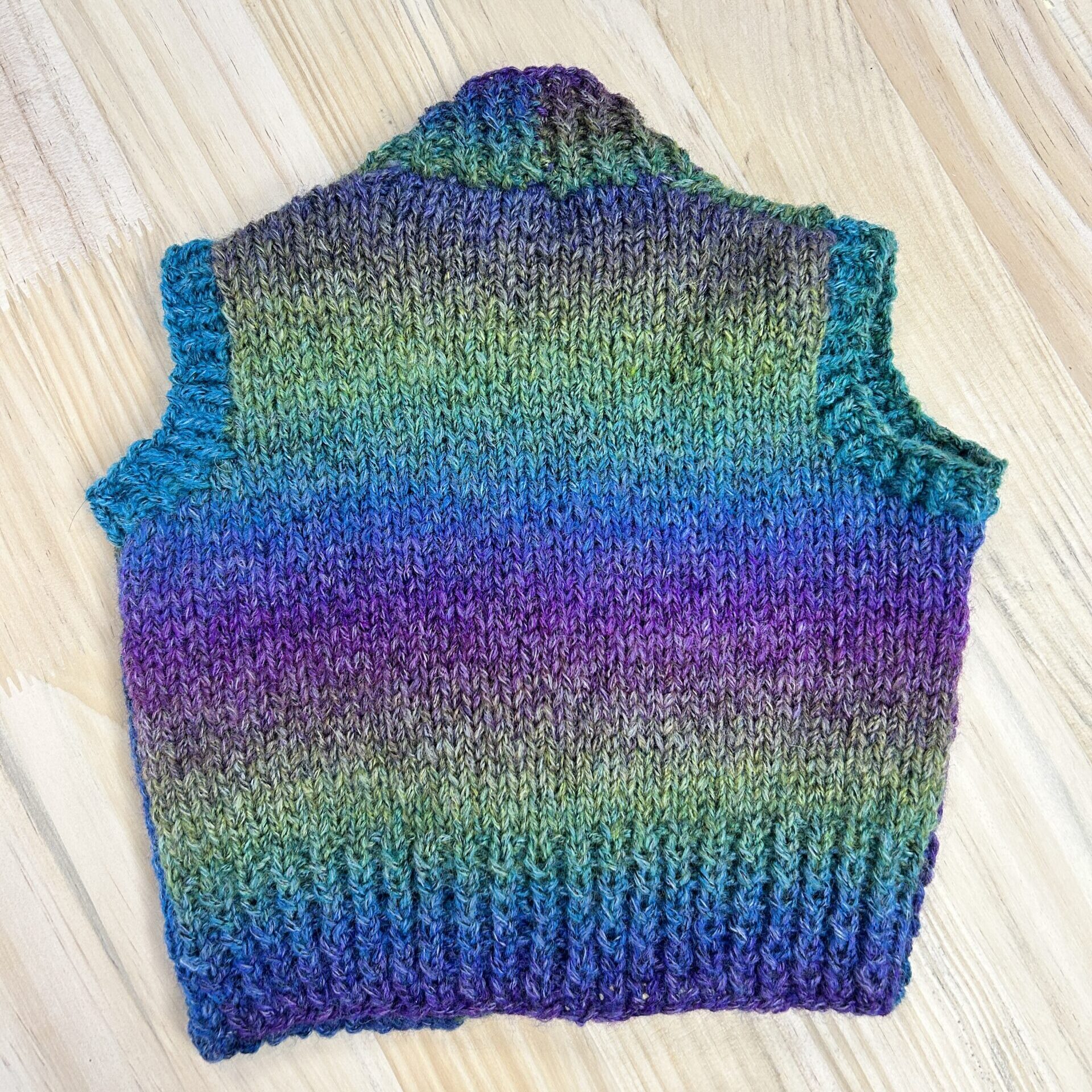 The Olivia Vest in Ella Rae Four Seasons, Enchanted Ivy