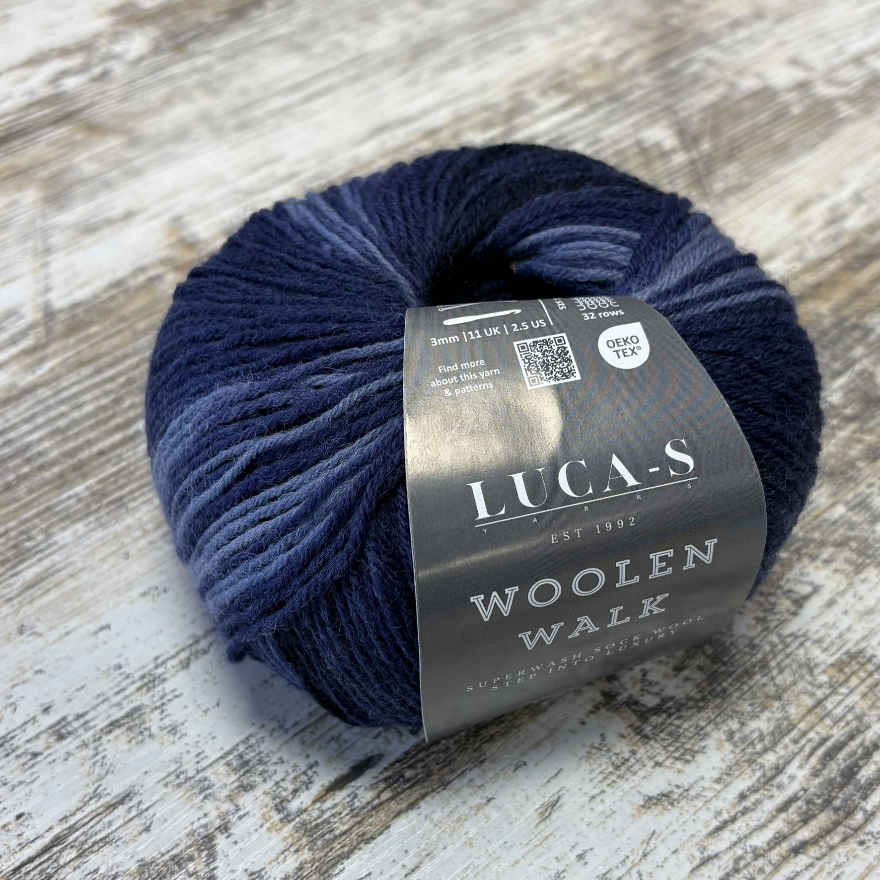 WoolenWalk Sock Yarn in Midnight Wave (203)