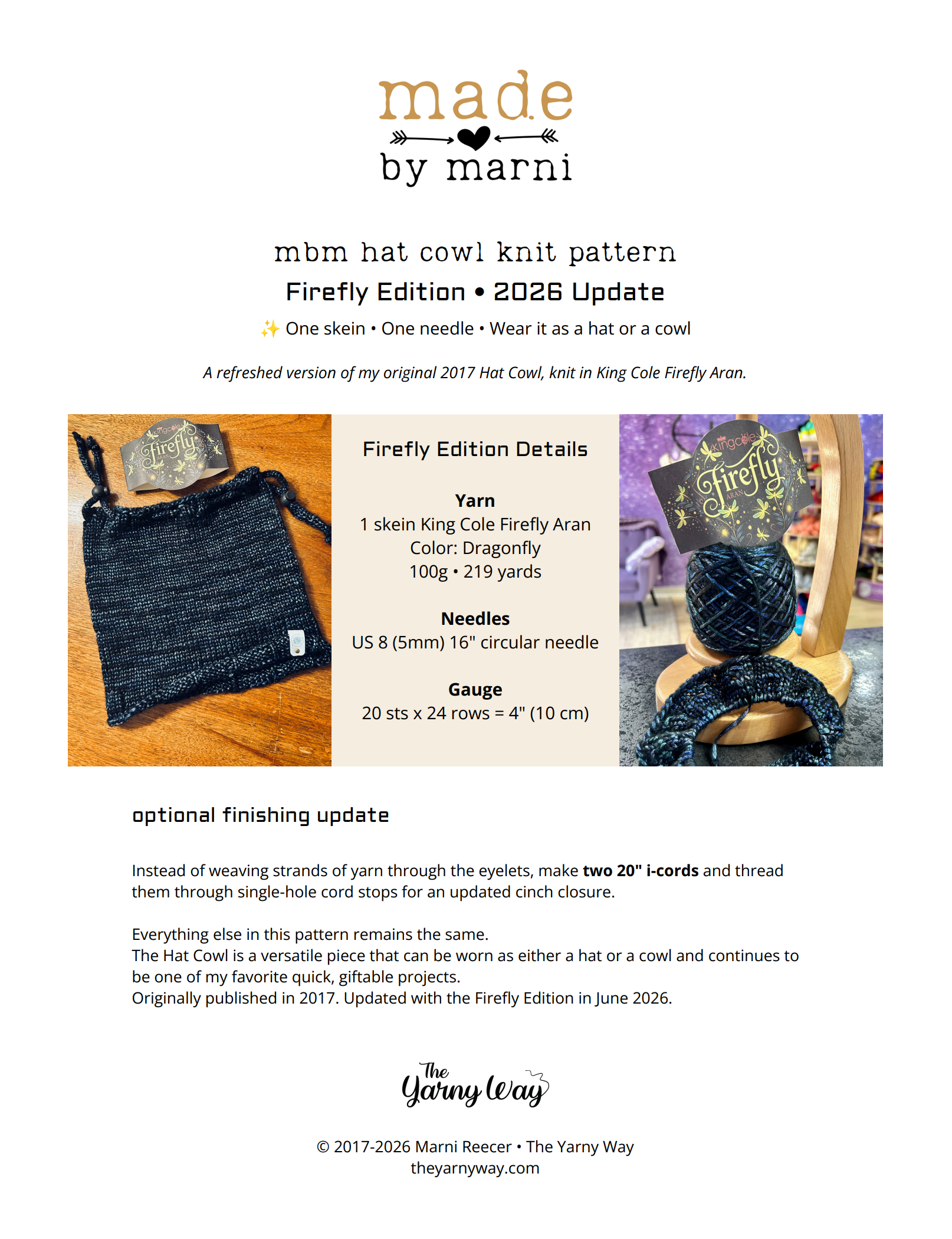 made by marni hat cowl firefly edition 2026