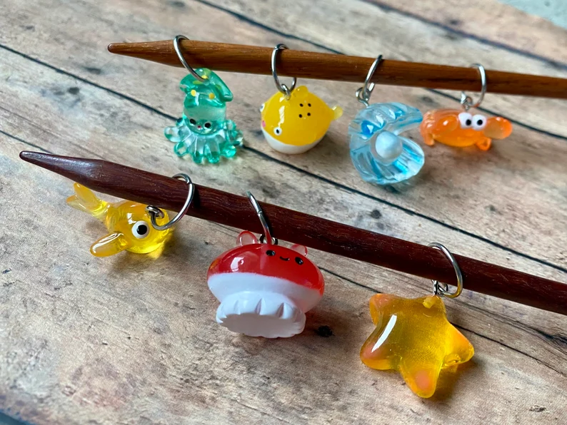 Ocean Creature Stitch Markers