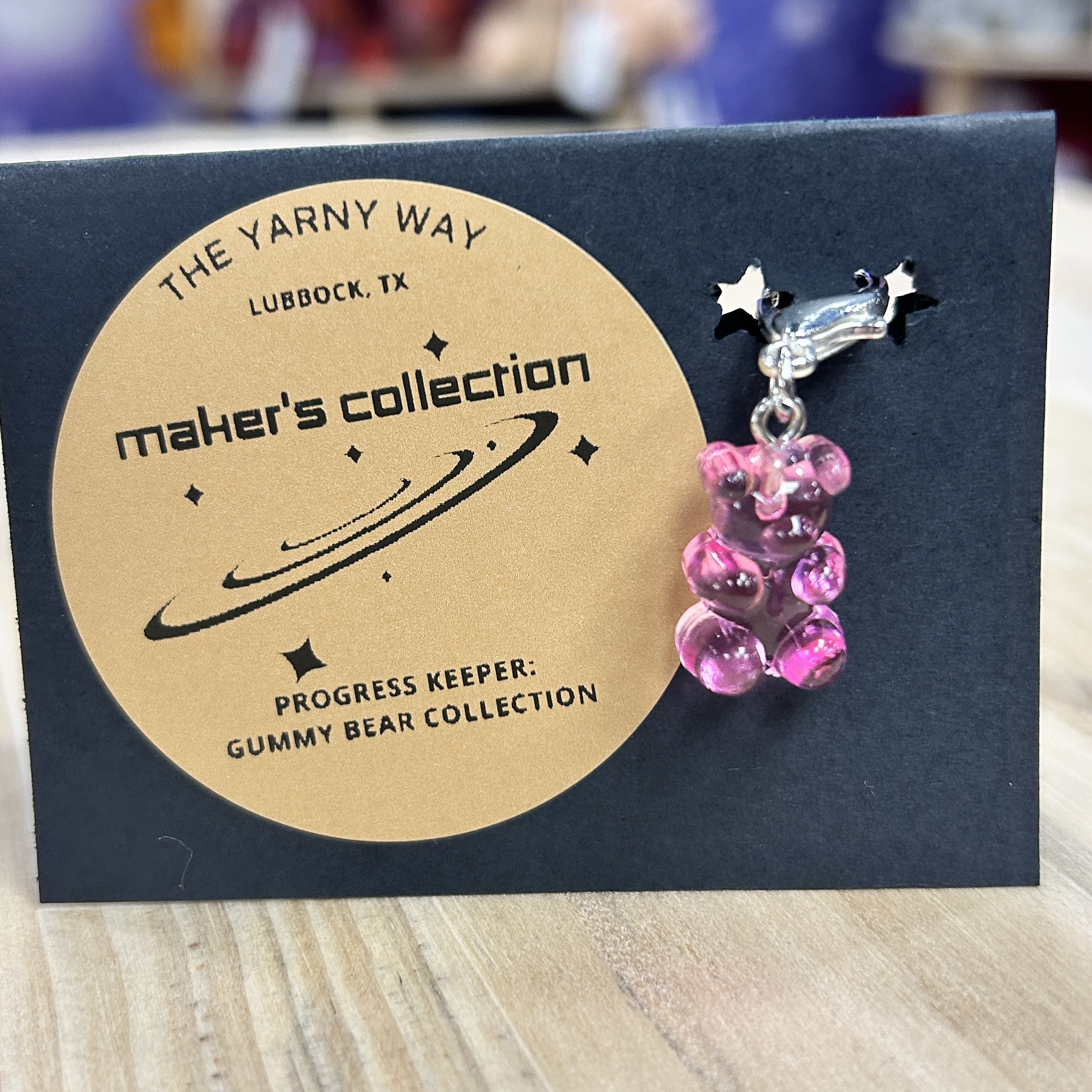 Gummy Bear Stitch Marker and Progress Keeper - Strawberry