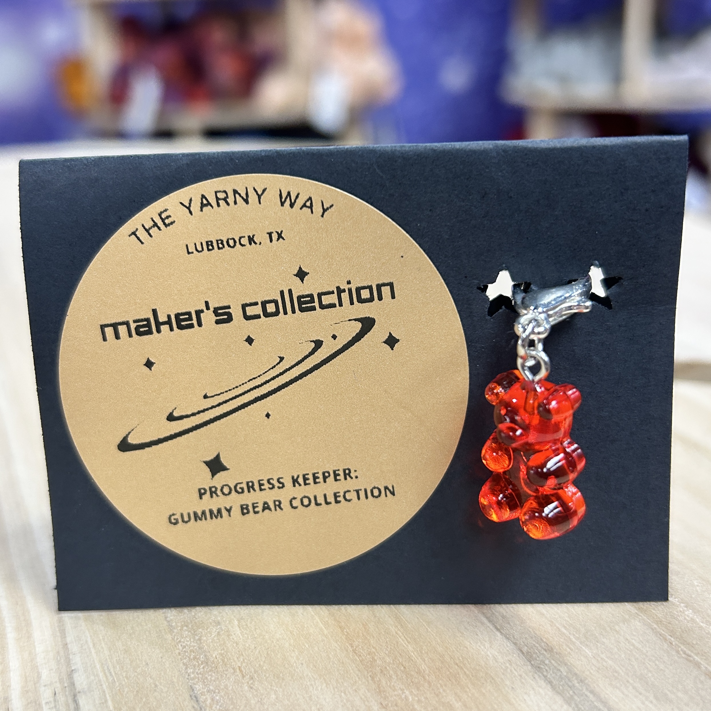 Gummy Bear Stitch Marker and Progress Keeper - Cherry
