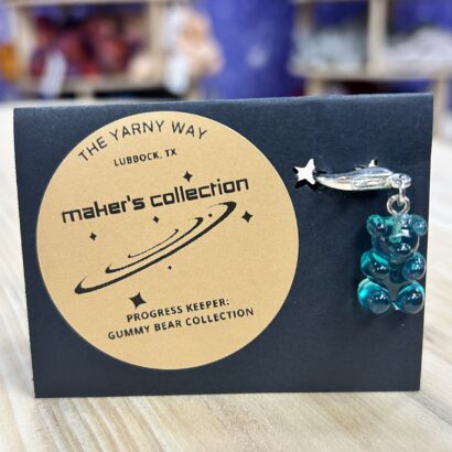 Gummy Bear Stitch Marker and Progress Keeper - Blue Raspberry