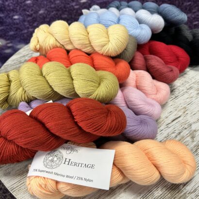 Cascade Yarns Heritage - a pile of colorful skeins