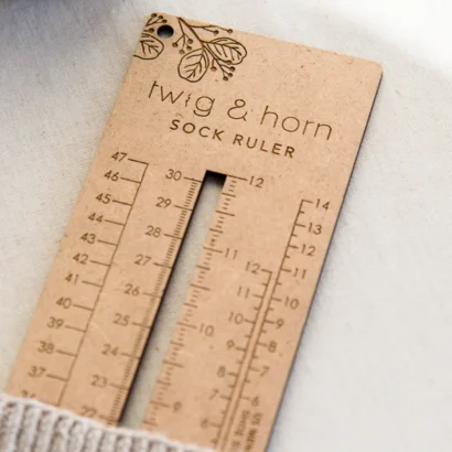 Twig & Horn Sock Sizing Ruler